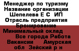 Менеджер по туризму › Название организации ­ Шепелева Е.С, ИП › Отрасль предприятия ­ Бронирование › Минимальный оклад ­ 30 000 - Все города Работа » Вакансии   . Амурская обл.,Зейский р-н